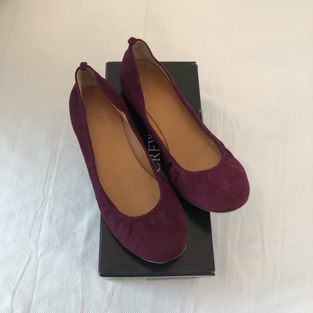 JCrew Suede Ballet Flats